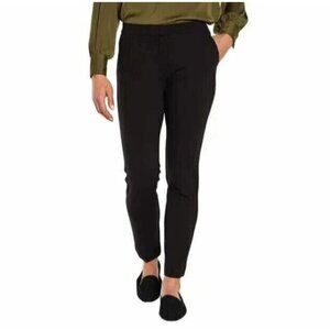 NEW Banana Republic Womens 10 Black Ponte Pants Slim Fit With Pockets